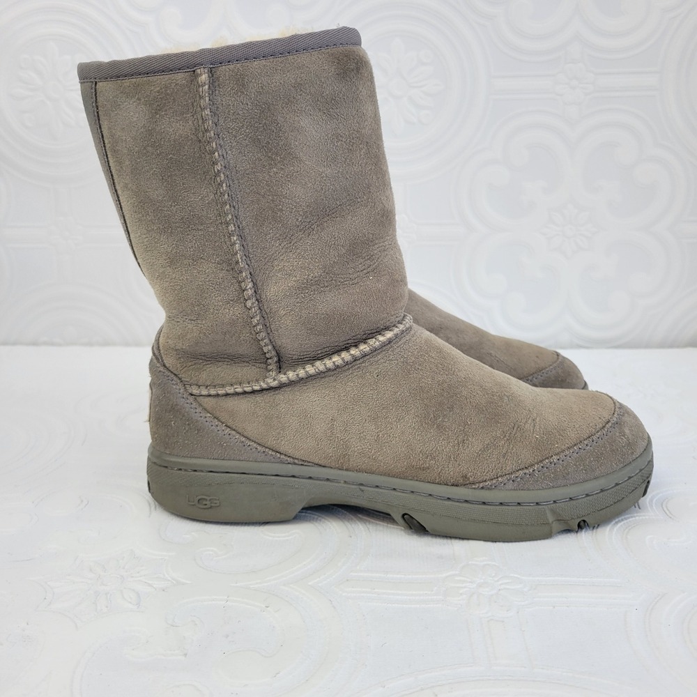 UGG Australia Ultimate Short 5275 Womens Boots Size 7‎ Gray Sheepskin - Picture 3 of 16